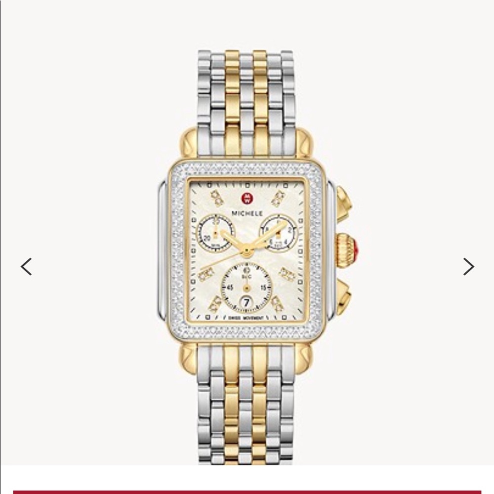 MICHELLE  signature deco two tone diamond dial watch